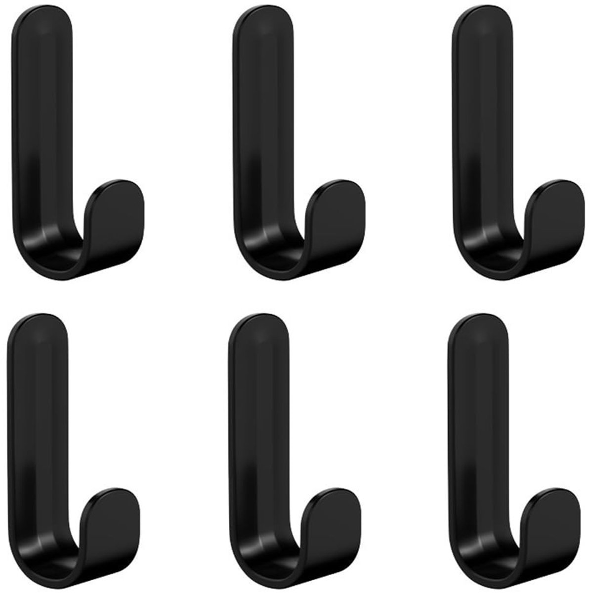 Dailygoods- Wandhaken - Set van 6 zelfklevende haken - 1 kg draagvermogen - Duurzaam plastic - Waterdicht - Eenvoudige montage - Haakjes