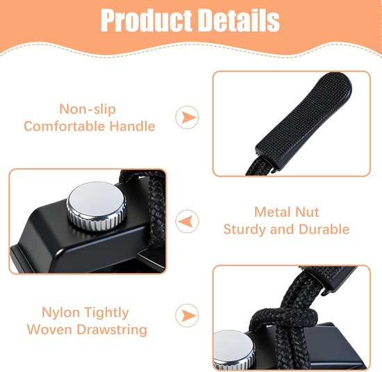 Rits reparatie kit - Universele ritskop - Kleding repareren - Gereedschapsvrije installatie - 12 stuks - Zwart — afbeelding 5