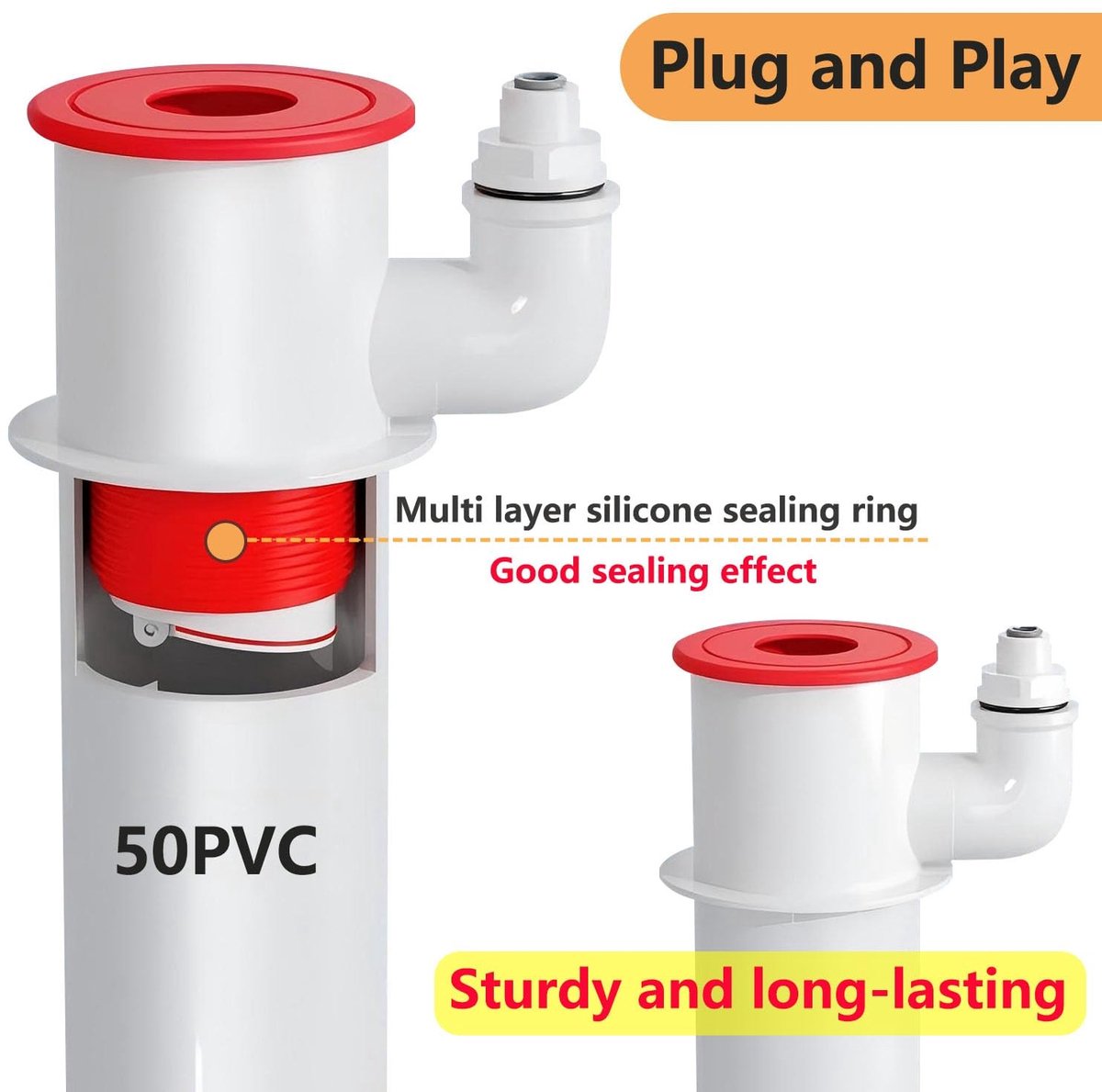 Dailygoods- Afvoerslang Afdichting - Slang - Dompelpomp - Afvoerslang Airco - Afvoerslang Droger - Afvoerslang Vaatwasser