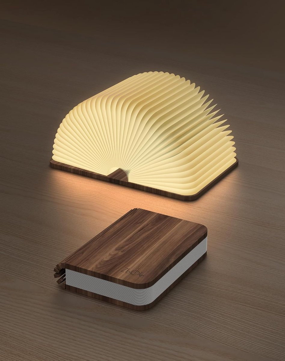 12 Cm Boeklamp Hout - Opvouwbare Boekenlamp