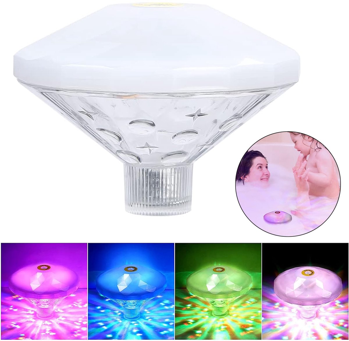 Drijvende Zwembadlamp - Led-Verlichting Voor De Jacuzzi - Zwembadverlichting - Badkamerlampen - 7 Verlichtingsmodi
