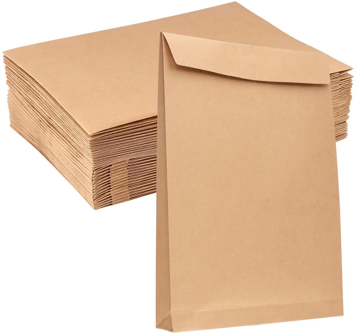Dailygoods- Uitbreidbare Enveloppen 30 Stuks - Grote A4 Enveloppen - Kraftpapier - Bruine Enveloppen - Peel en Seal - 33,5 x 23,8 x 4 cm - Documentenveloppen