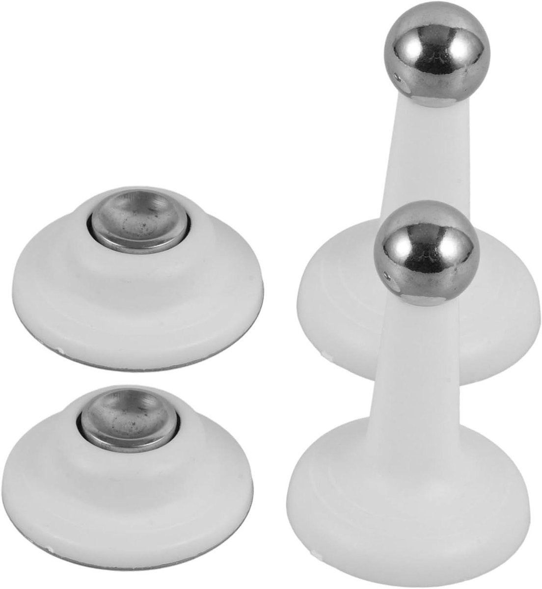 Deurstopper Set - Deurhouder Camper - Deur Vastzetten - Stevig Materiaal - 2 Stuks - Wit