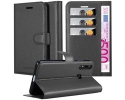 Cadorabo Hoesje geschikt voor Huawei P SMART Z / Y9 PRIME 2019 / Enjoy 10 PLUS in PHANTOM ZWART - Beschermhoes met magnetische sluiting, standfunctie en kaartvakje Book Case Cover Etui