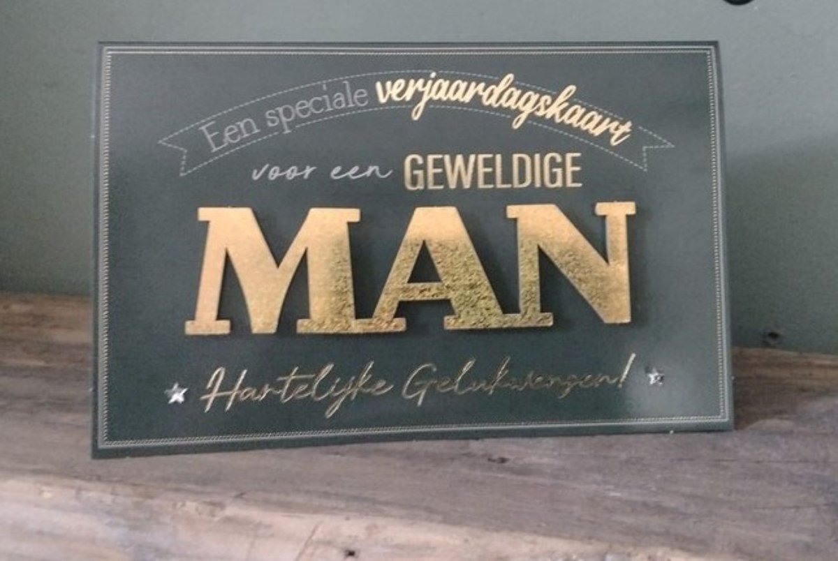 Wenskaart - luxe wenskaart - Een speciale verjaardagskaart - Voor een Geweldige man - Hartelijke - gelukwensen ! - jarig - felicitatie -