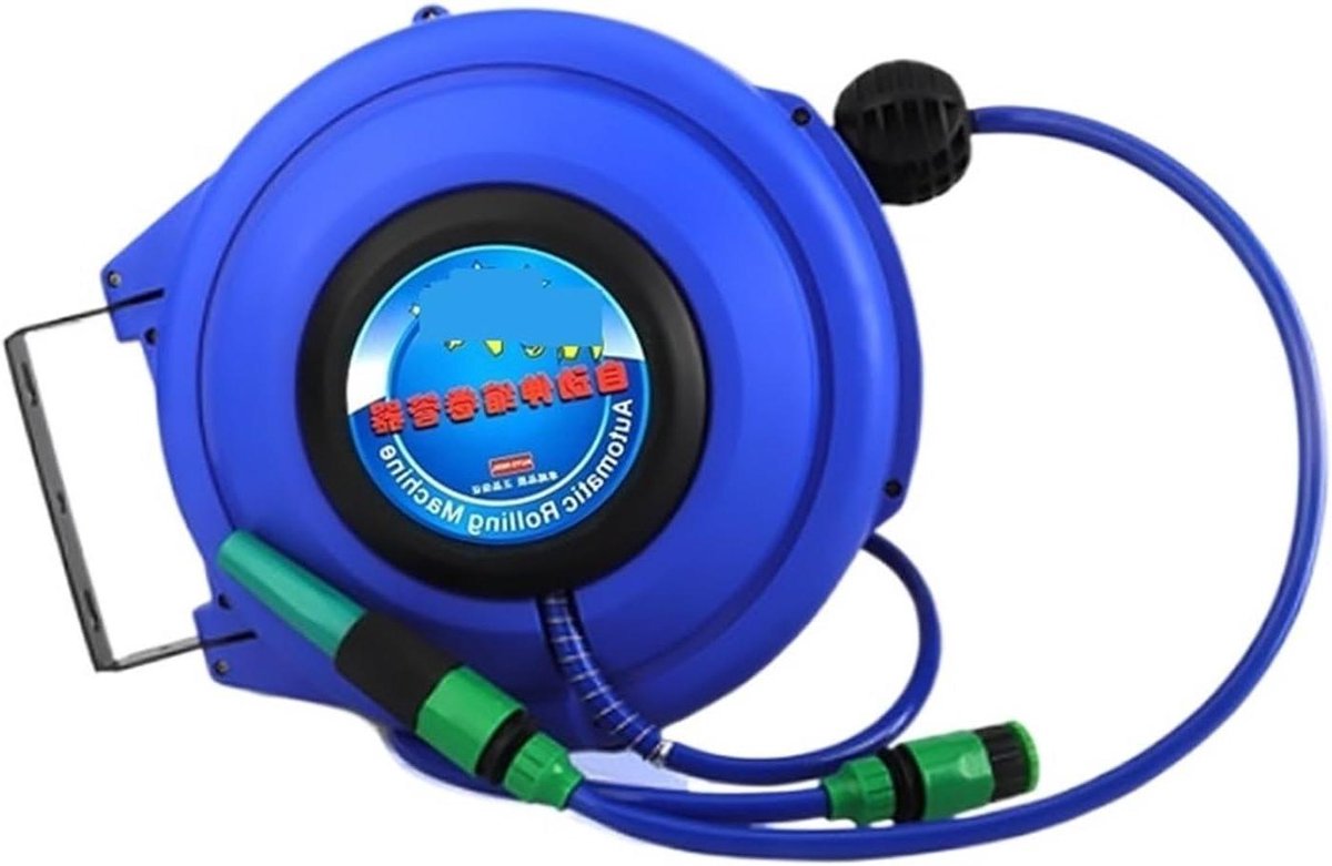 Automatische Waterslanghaspel - Intrekbare Slangtrommel - Tuin en Auto Wassen - Automatische Terugtrekking - 12 Meter - Grijs