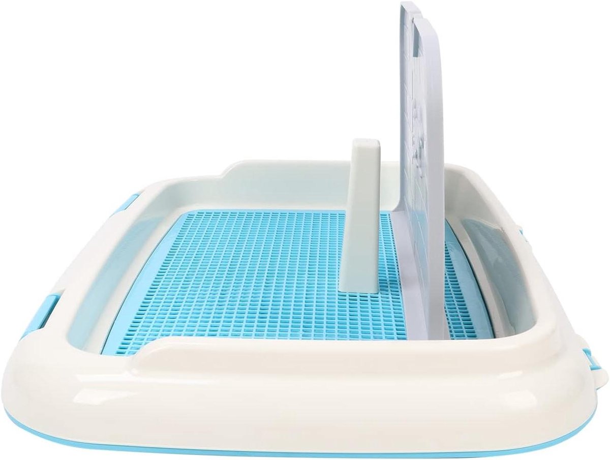 Hondenplasbak - Huisdier Toilet - Zindelijkheidstraining - Directe Afvoer - 68 x 48 cm - Blauw