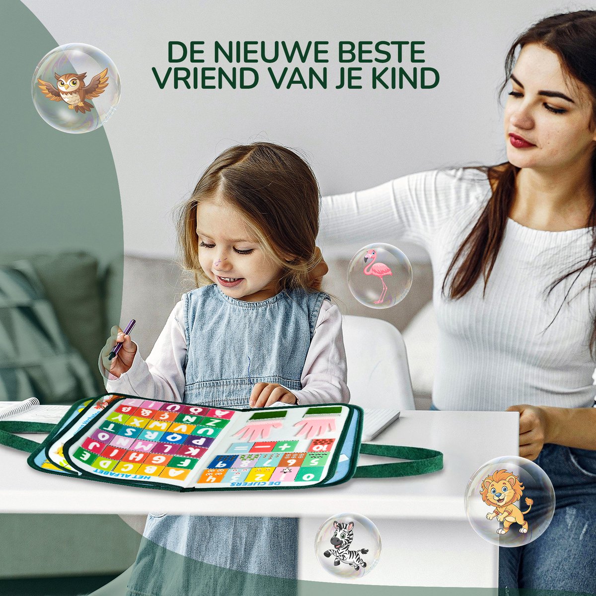 GoodsFrom® Busy Board - Montessori speelgoed - Activiteitenbord - Sensorisch speelgoed - Educatief speelgoed - Montessori activiteitenboek - Nederlands — afbeelding 8