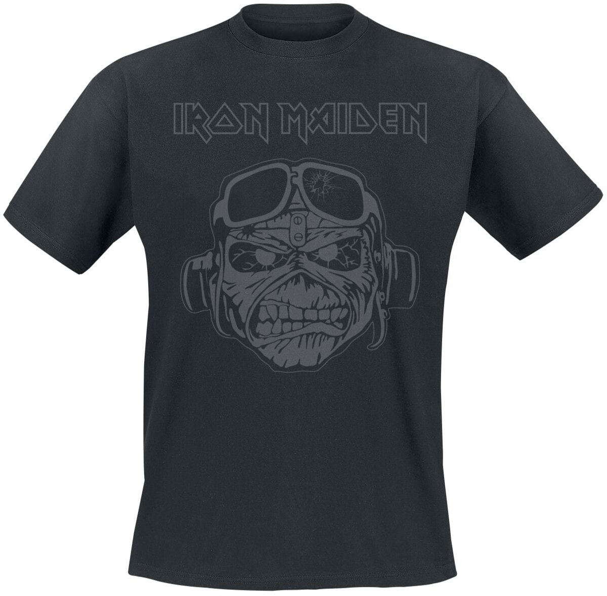 Iron Maiden Aces High Face V1 Heren T-shirt - zwart - S