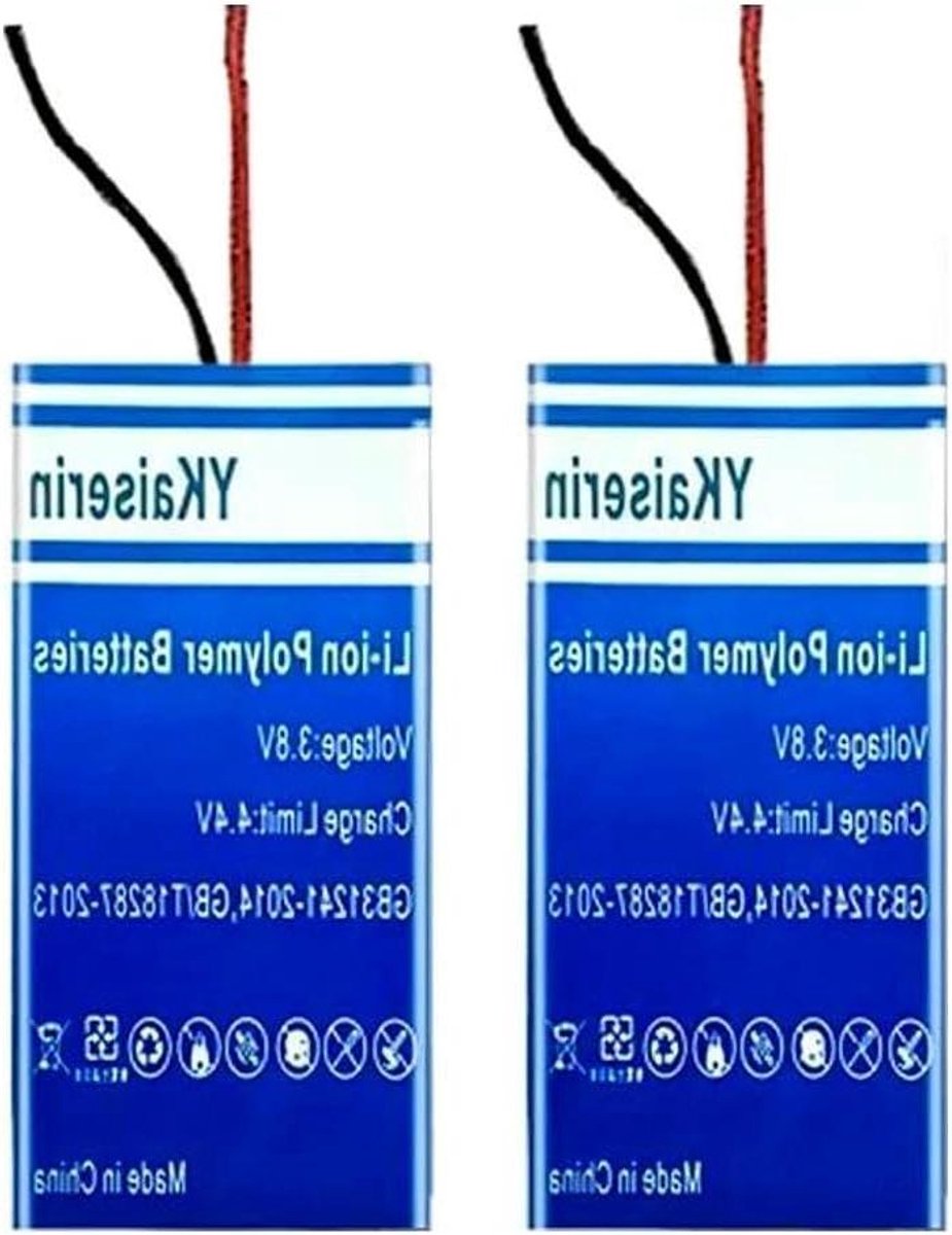 Oplaadbare Batterij - Oordopjes Accu - Oordopjes Reparatie - 0 Laadcycli Nieuw - 260 mAh - Zwart