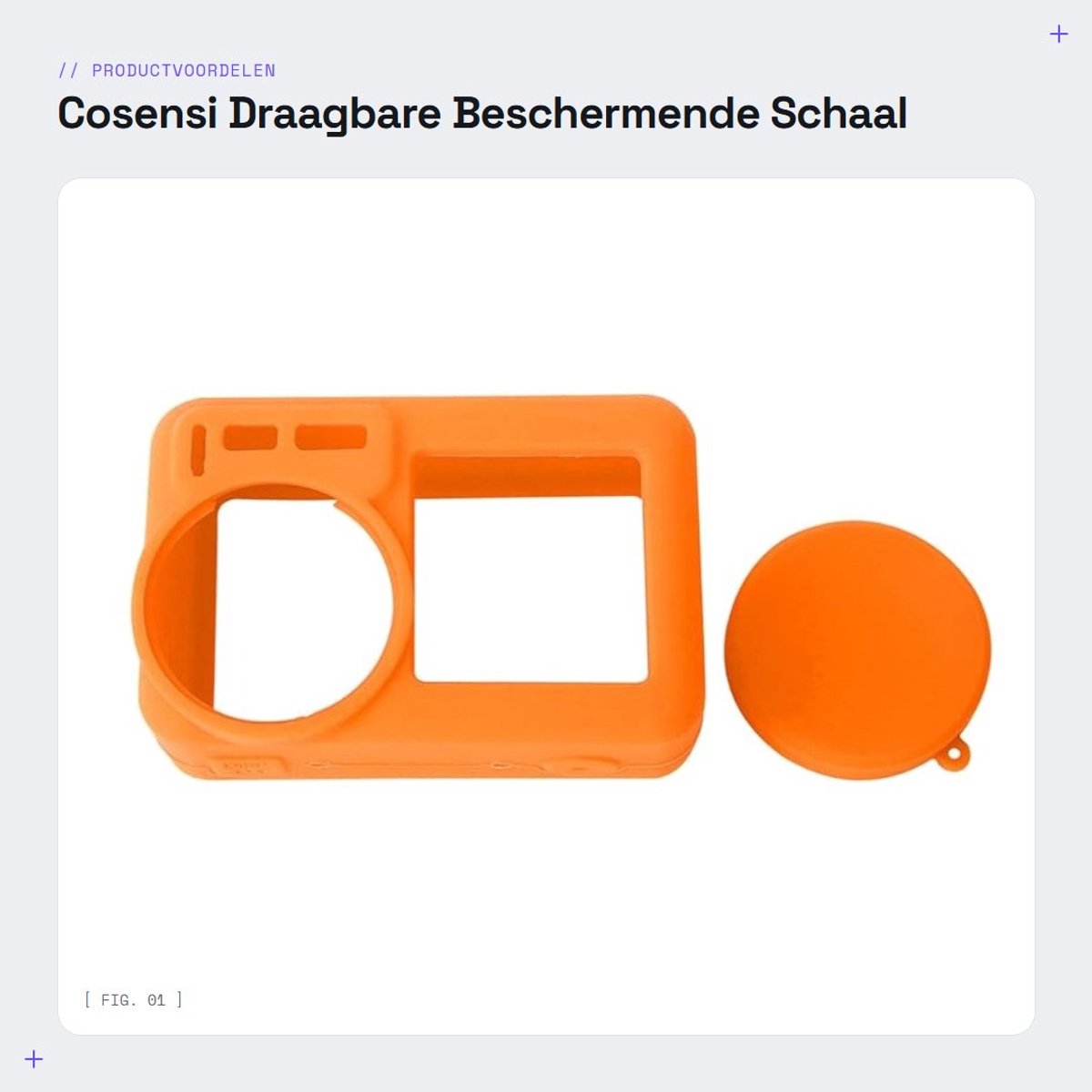 Dailygoods- Beschermende Schaal Premium Siliconen - Draagbaar - Waterdicht - Stofbestendig - Nauwkeurige Pasvorm - Bescherming voor Osmo Action Camera - Camera Hoes