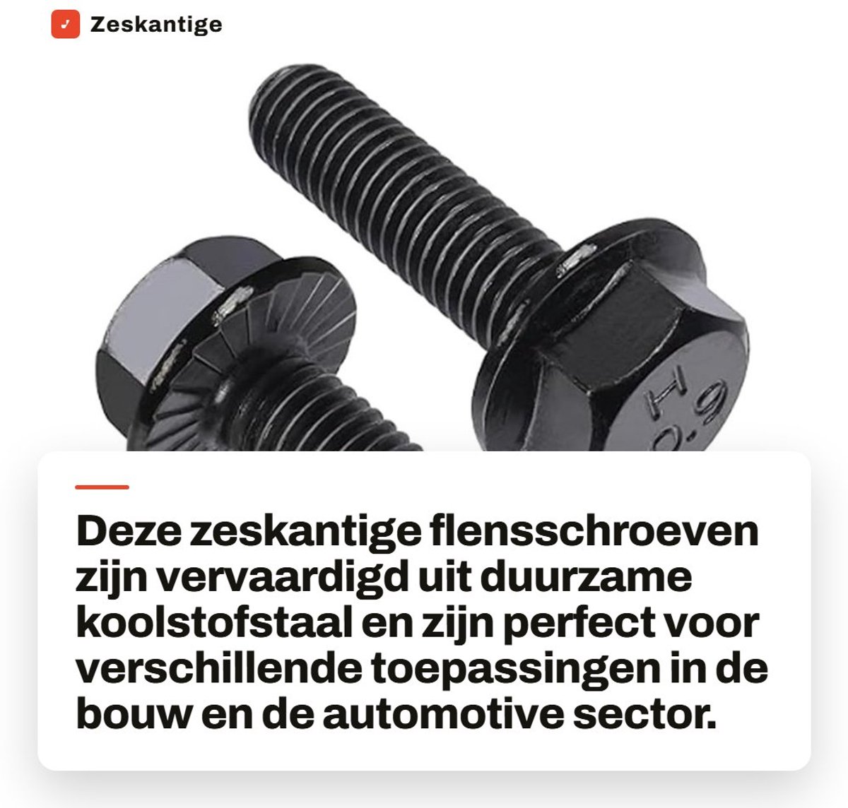 Dailygoods- Flensschroeven 10 stuks - Zeskantige Schroeven - Koolstofstaal 10.9 - Bevestigingsoplossing - M12 x 40 - Zwart Oppervlak
