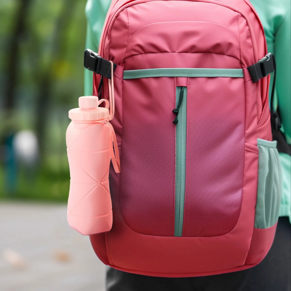 Opvouwbare Siliconen Waterflessen – Topkeuzes voor Reizen & Sport - Lekt NIET!(groen) — cadeau in Sport & Outdoor - foto 4