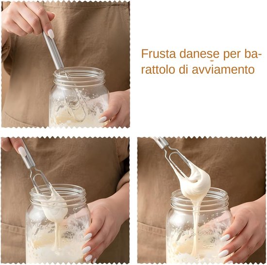 Handmixer RVS - Deegklopper Keuken - Bakken en Mixen - Geoptimaliseerde Structuur - 30 cm Lengte - Zilverkleurig — afbeelding 5