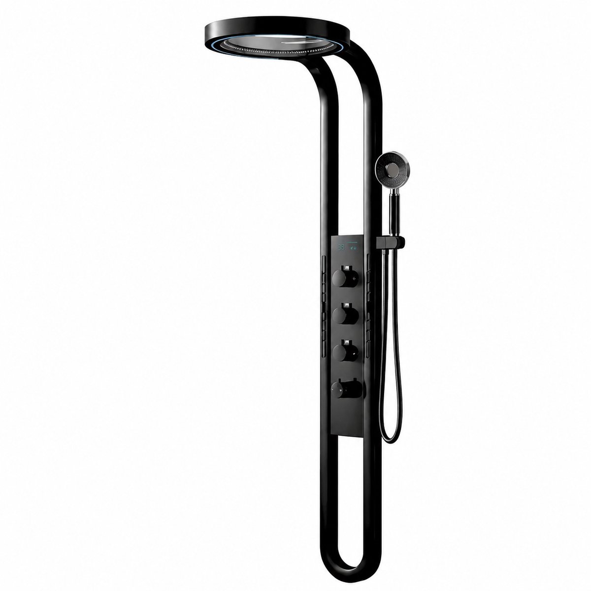 Innovastore Douchepaneel - Lichtgevend douchepaneel - Doucheset - Watervaldouche - Rugmassagejets - LED verlichting - Zwart