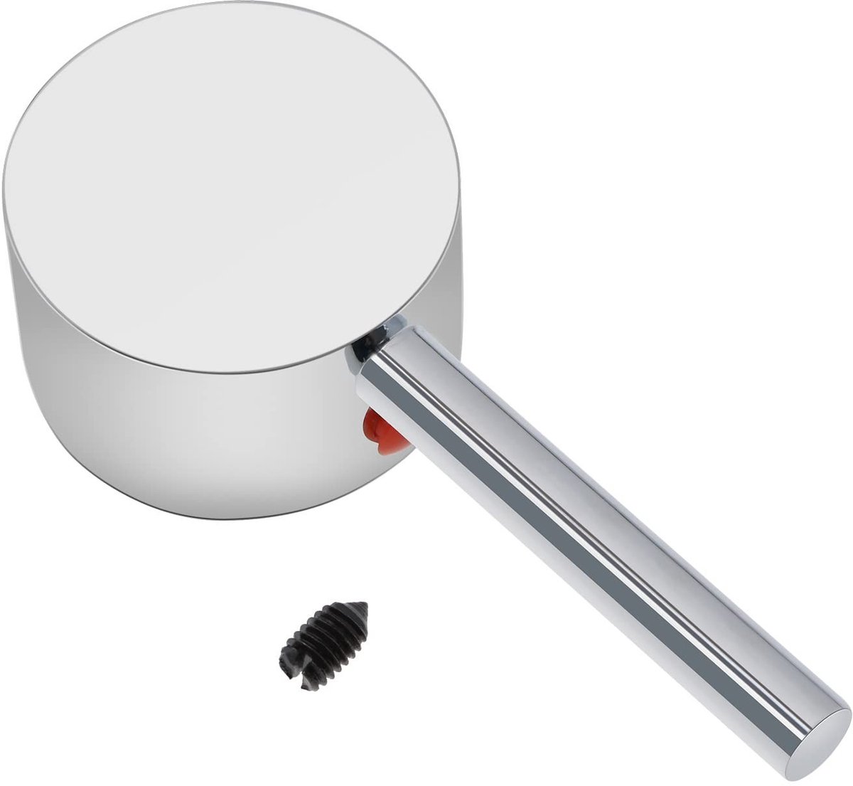 Dailygoods- Kraanhendelgreep voor eenhandige kraan - Vervangende kraanhouder - Patroondiameter 40 mm - Patroonsteel 10x10 mm - Zinklegering - Helder spiegeloppervlak - Kraanhandgreep