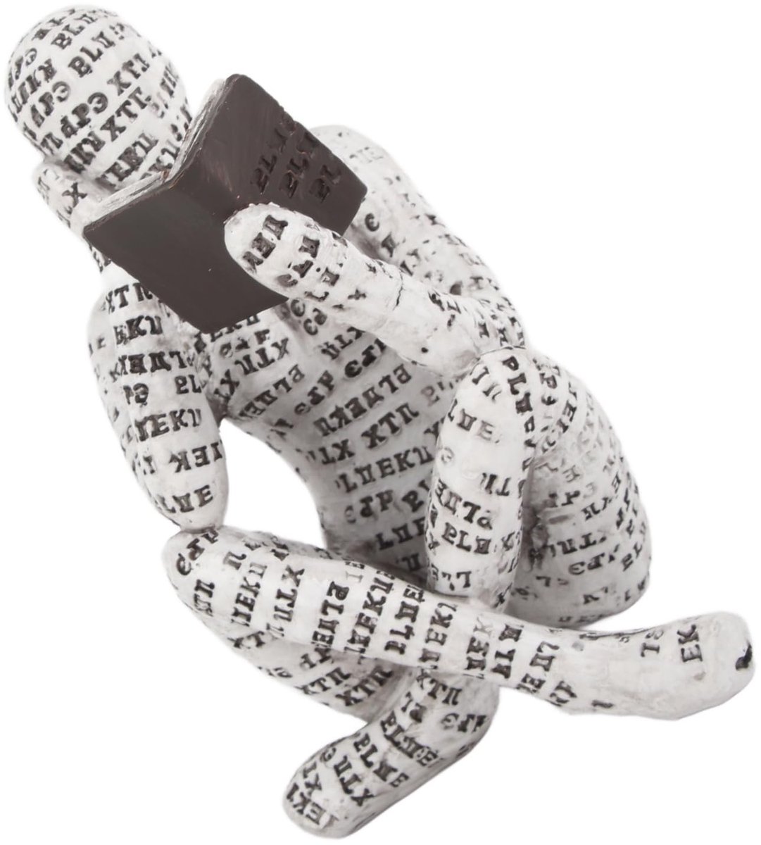 Dailygoods- Beeldje Lezende Vrouw - Decoratie Woonkamer - Harsbeeldje - Ornamenten Boekenplank - Duurzaam - Innovatief Design