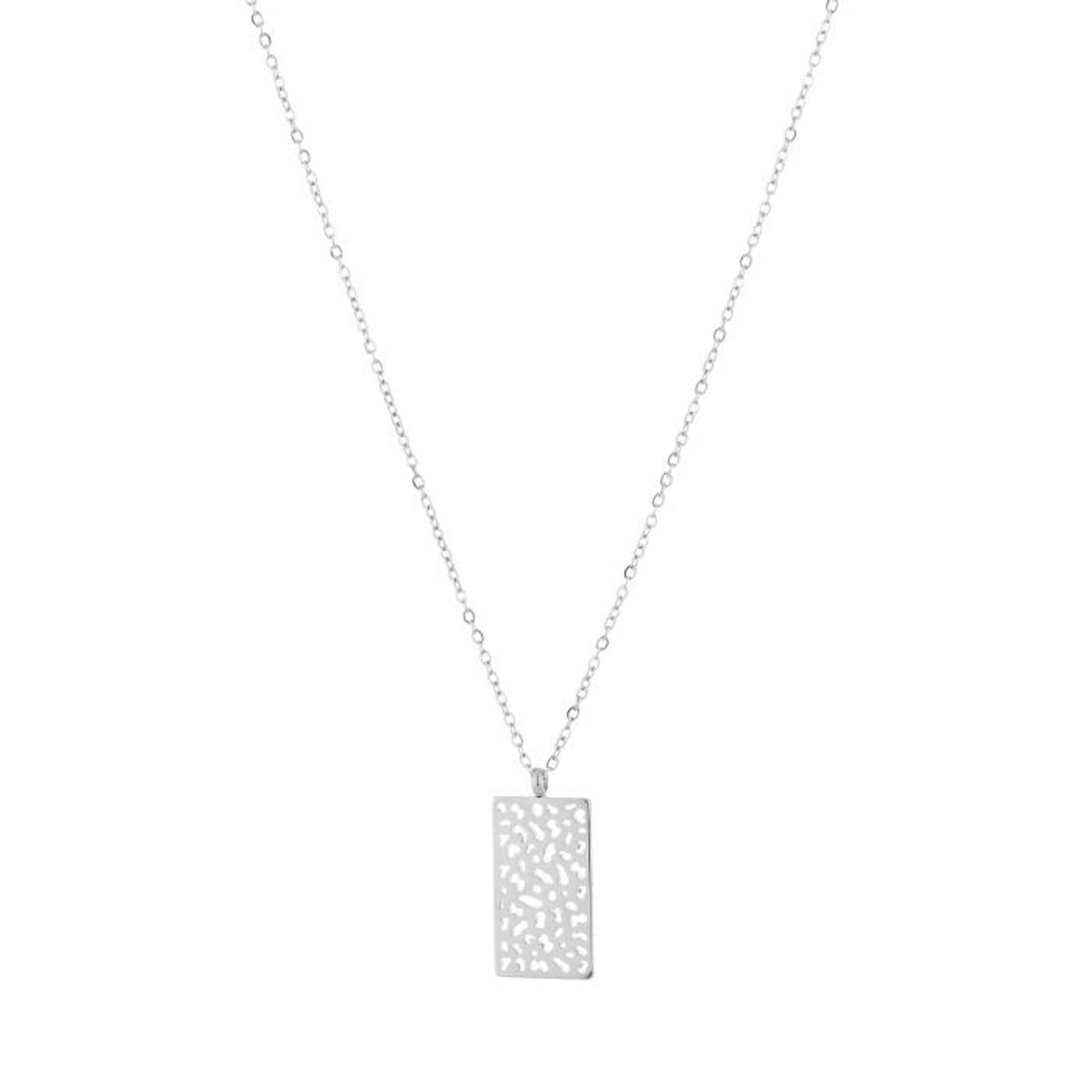 Michelle Bijou Ketting Luipaard motief - Zilverkleurig