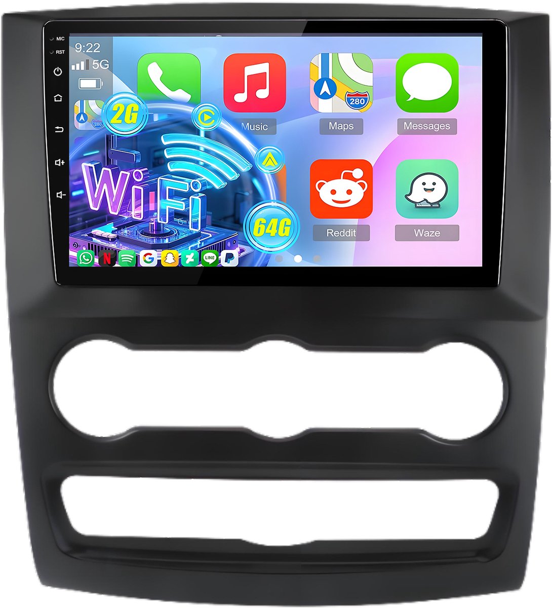 Cestovet Autoradio - Geschikt voor Mercedes-Benz SPRINTER 2009-2016 - Met navigatie GPS - 2+64GB - Bluetooth WIFI - Apple Carplay & Android auto - Radio scherm