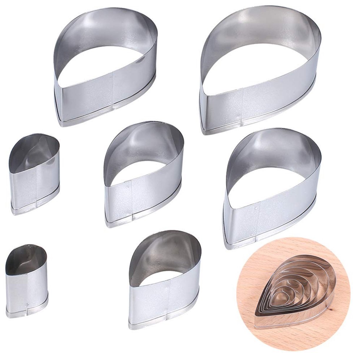 Dailygoods- Koekjesuitsteekvorm 7 Stuks - Roestvrij Staal - Antiaanbakoppervlak - Hoogte 2 cm - Creatieve Fudge Decoraties - Gemakkelijk Schoon te Maken - Uitsteekvorm
