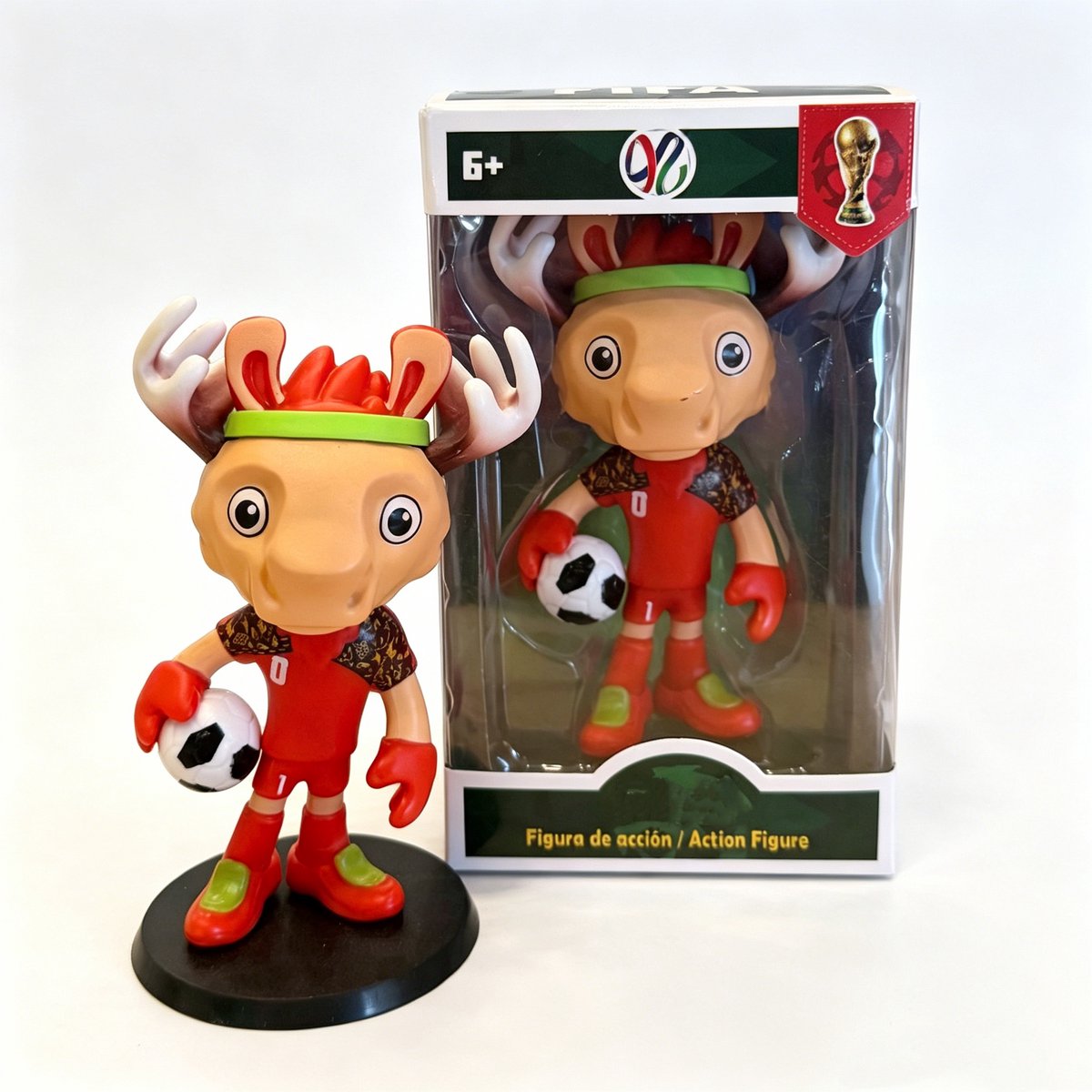 WK 2026 Hert Mascotte Beeldje 10 cm – Wereldkampioenschap Voetbal Decoratie