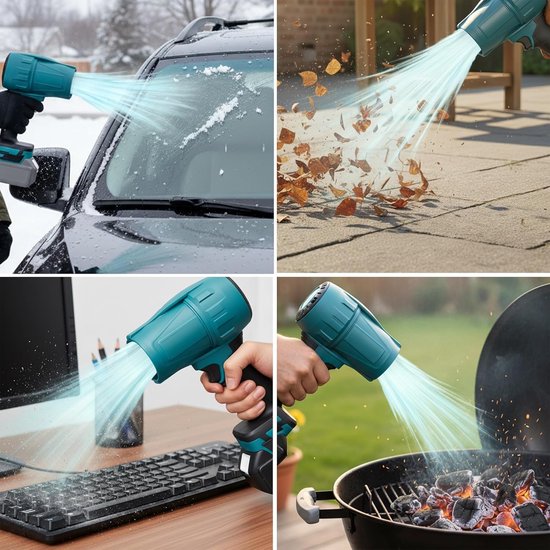 Geschikt voor Makita Turbo Jet blazer, hogesnelheids mini ventilator blazer, geschikt voor Makita 18V batterij, draadloze handmatige turboblazer, geschikt voor sneeuwblad reiniging en kamperen, standaard model (exclusief batterij) van geschikt-voor — afbeelding 4