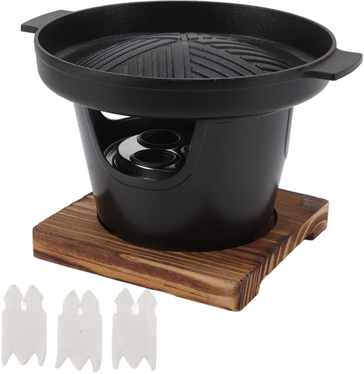 Dailygoods- Tafelgrill Rookvrij - Mini Grill - Draagbaar - Aluminiumlegering - Antiaanbaklaag - Eenvoudig te monteren - Mini Barbecue