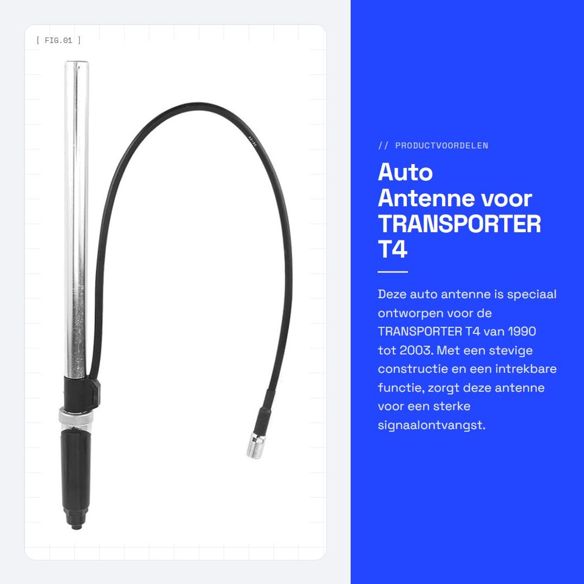 Dailygoods- Auto Antenne Professionele Prestaties - Antenne Radio - Antenne Adapter - Antenne Kabel - Antenne Versterker - Hoogwaardige Aluminiumlegering