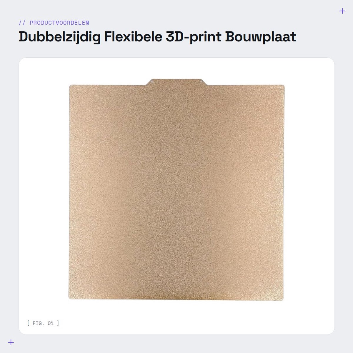 Dailygoods- 3D-printplatform Dubbelzijdig - Bouwplaat PEI-gecoat - 350 x 350 mm - Geschikt voor PLA/PETG/TPU/PC/PA - Wear/Scratch-Resistent - Hoge warmtetolerantie tot 260 °C
