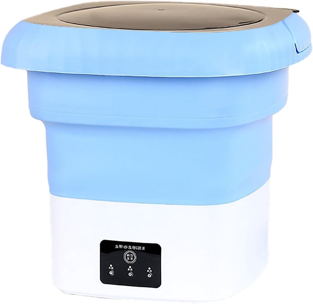 Draagbare Wasmachine Kleine Wasmachine Reizen Kamperen Opvouwbaar Ontwerp 8 Liter Capaciteit Blauw