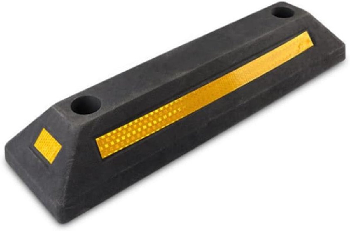Voertuig Vloerstopper - Parkeerhulp Bandgeleider - Veilig Parkeren Garage - Slijtvast Rubber - 54 x 14 x 9 cm - Zwart