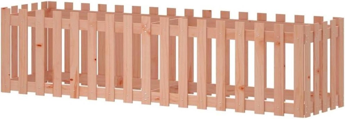 Verhoogd Bloembed - Plantenbak Hout - Planten Verzorgen - Lattenhek Design - 200 x 50 x 50 cm - Natuurlijk Douglas