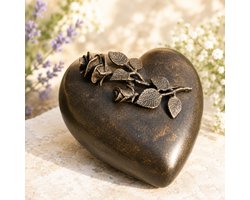 ASURN / URN/ MET ROOS / BRONZEN URN/ GRAFDECORATIE / GEDENK