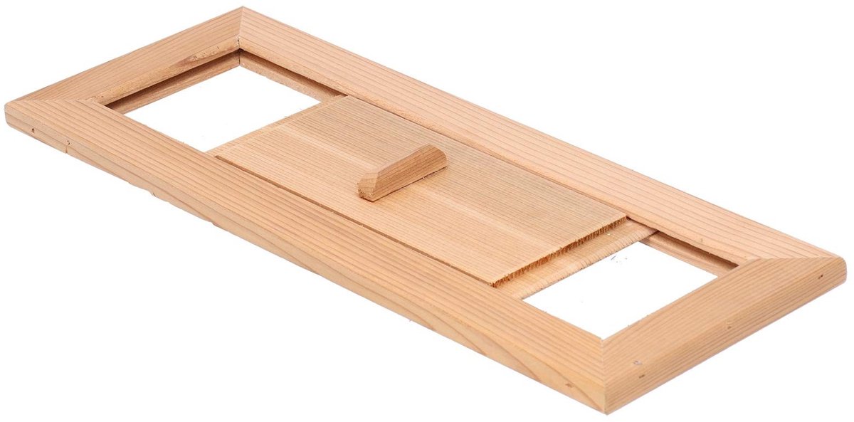 Dailygoods - Houten Rooster - Ventilatie - Regelbaar - 35 x 14 x 2 cm - Sauna - Perfect voor saunaruimtes