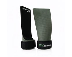 Rxpursuit - No Chalk Pro - Ultra Sticky Fingerless CrossFit Grips - Grips Zonder Gaten - Leertjes - Grips Vingerloos - Army Green