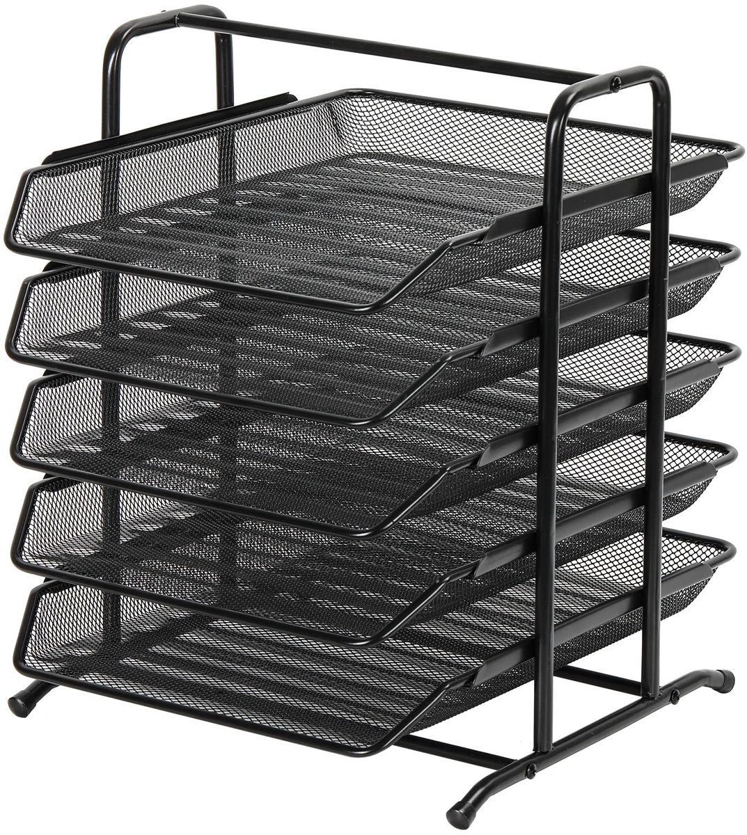 Dailygoods- Documenthouder A4 5-laags - Kantoorbureau Organiser - Metalen File Houder - Duurzaam - Modern Design - Stevige Constructie - Papierorganizer