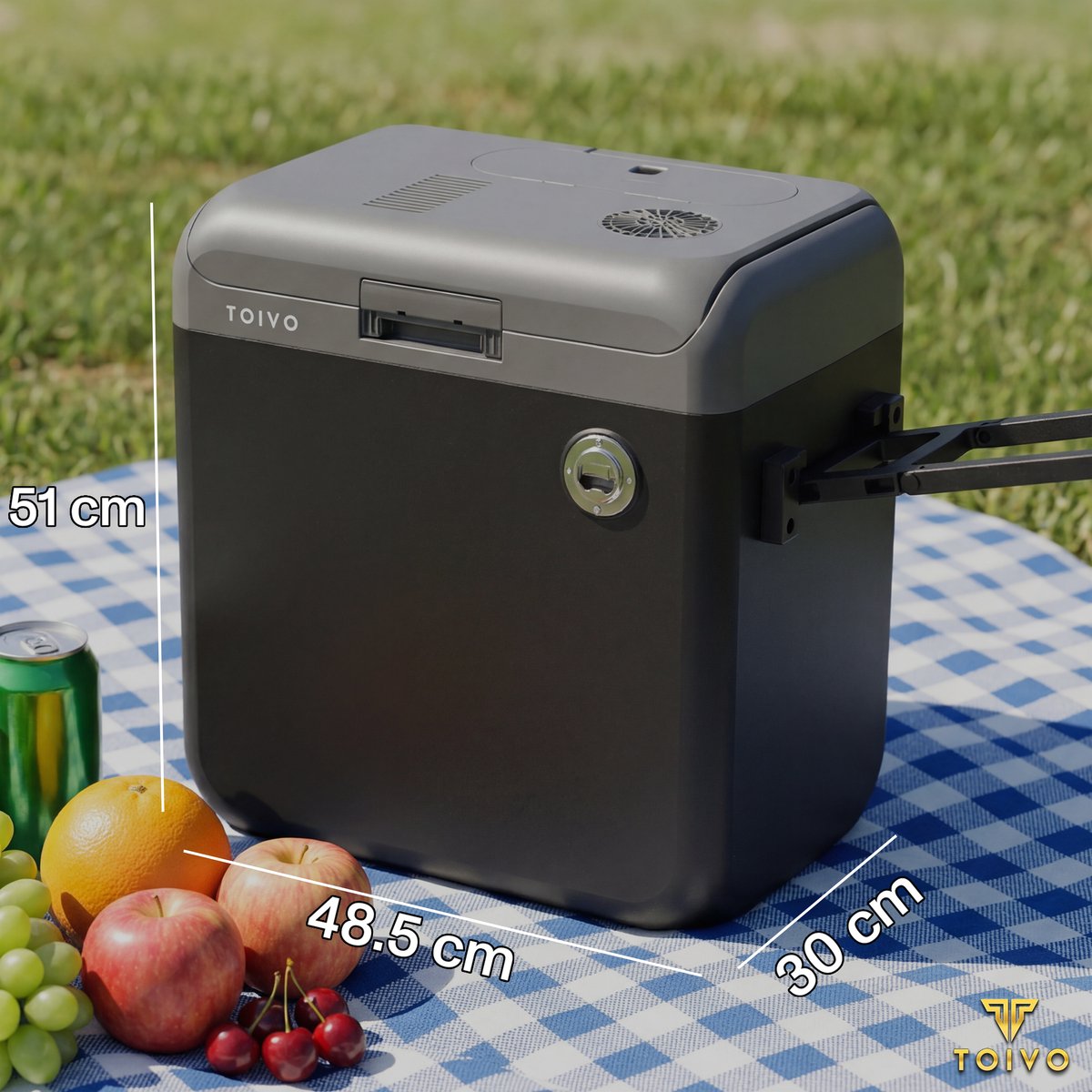 Toivo Elektrische Koelbox - 40 Liter - 12V en 230 volt - Auto - Camping Koelkast - Koelen en Verwarmen - Frigobox - Zwart – foto 6