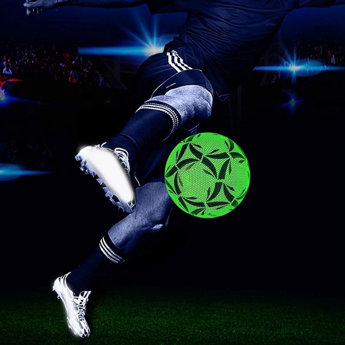 VHV - Lichtgevende Voetbal - Maat 5 Reflecterende Bal - PU Trainingsbal voor Avondspel — cadeau in Sport & Outdoor - foto 5