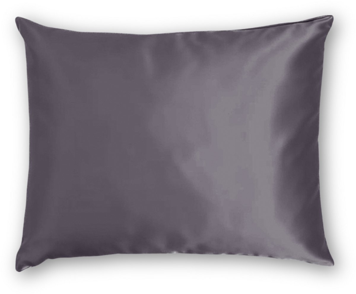 100% Zijden kussensloop | Antraciet hotelsluiting | 19 Momme - Kussensloop | 50x60cm | 100 % moerbei zijde | Satijn geweven zijden kussensloop - Silk Heaven - 50x60cm / Hotelsluiting