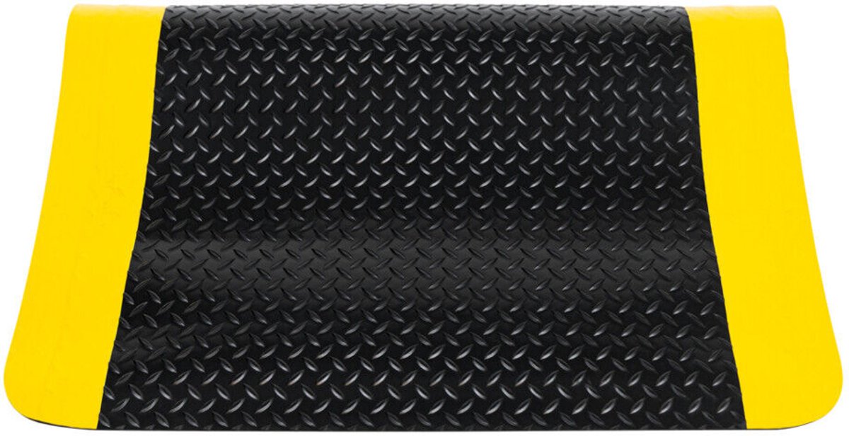 Base+ Anti vermoeidheidsmat Diamond 90x150cm Black/Yellow