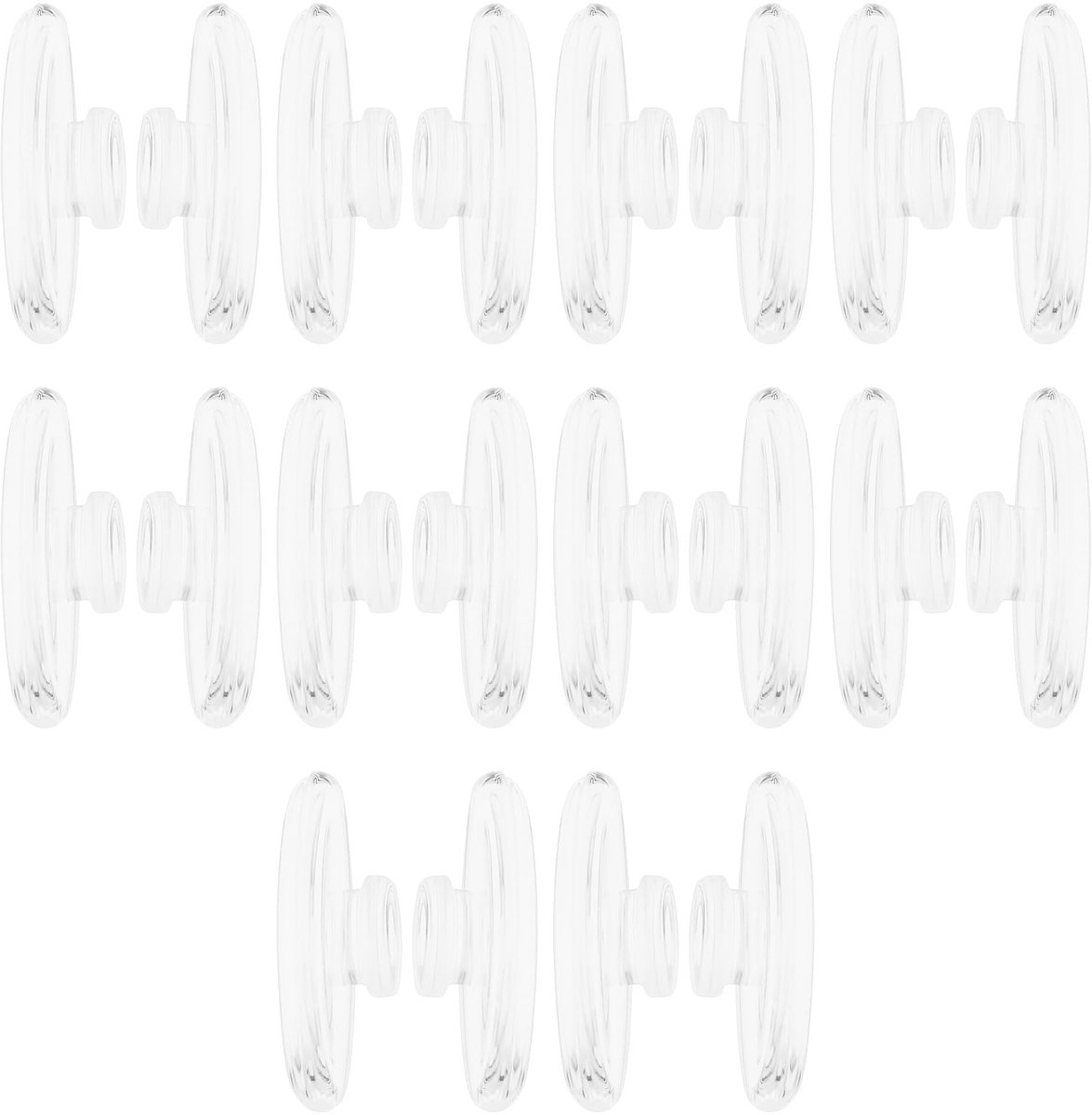Dailygoods- Neuspads Siliconen - 10 Paar - Zelfklevend - Bril Pads - Druk op Neuspads - Compatibel met Randloze Bril - Comfortabele Pasvorm - Brilneuskussentjes