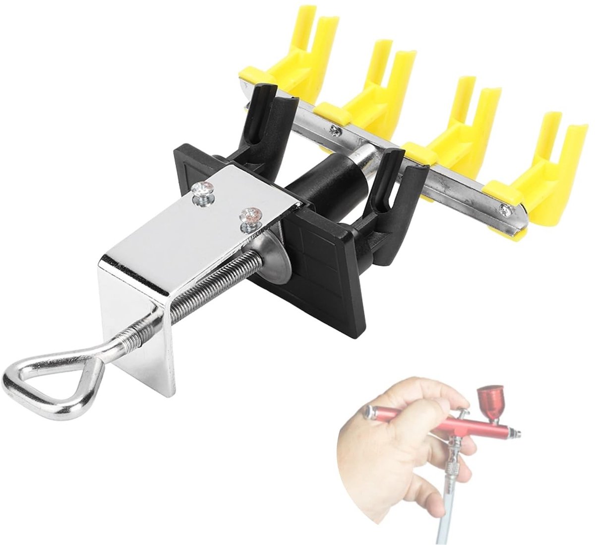 Dailygoods- Airbrushhouder 4 in 1 - Airbrush Halter - Stationbeugel - Stevige Structuur - Duurzaam Materiaal - Praktisch Ontwerp - Airbrushstand