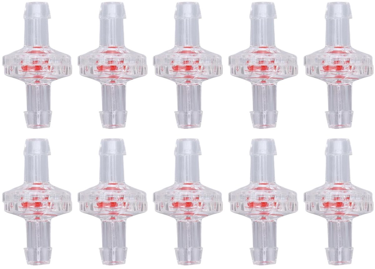 Dailygoods- Terugslagklep 10 Stuks - PP Materiaal - Slang Aansluiten - Voorkomt Terugstroom - Voor Visbakken/Levensmiddelen - Water Stop Membraan - Ventiel