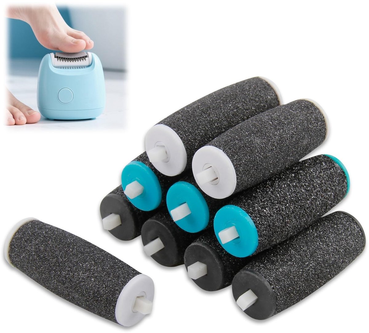 Dailygoods- Reservrollen 10 stuks - Eeltverwijderaar - 3 hardheidsgraden - Geschikt voor zachte/harde huid - Compatibel met Scholl Velvet Smooth - Ideaal voor voetverzorging