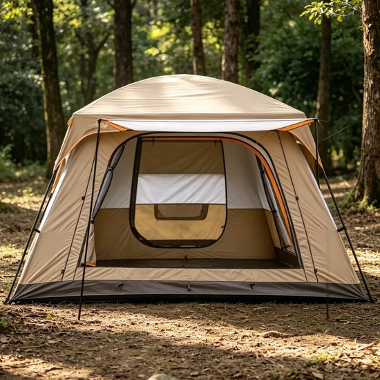 Brandistry - Kampeer Tent - Kamperen - Camping - Outdoor - 2 tot 4 Personen - UV Bescherming - Waterdicht - Lichtgewicht - Groen van Brandistry — afbeelding 2