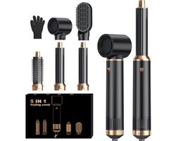 SnelShoppen - Air Brush 5 in 1 Air Styler - Multifunctionele Haardroger, Krultang, Steiltang, Volumizer, Geschikt voor Alle Haartypes, Compact en Lich