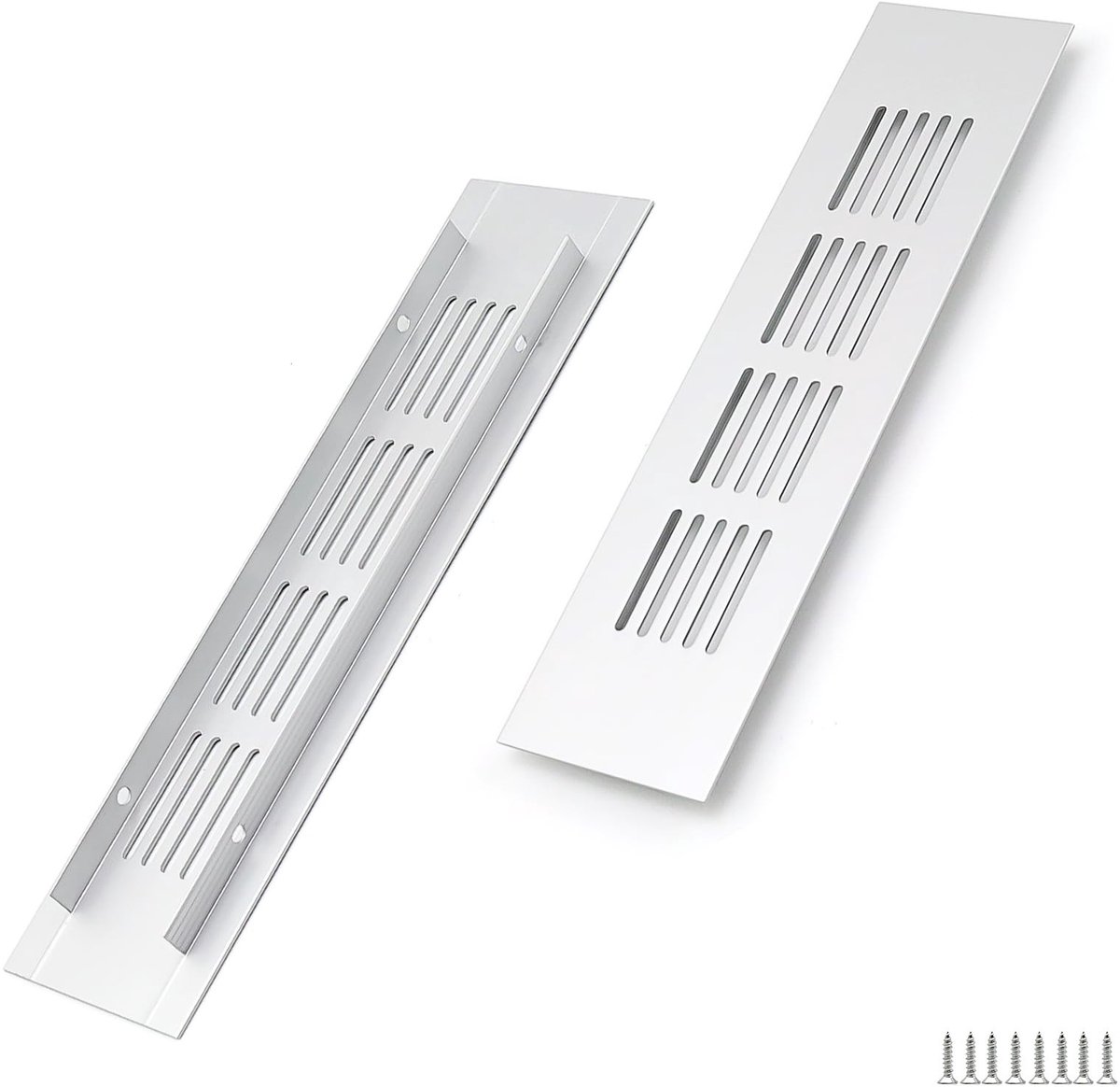 Dailygoods- Ventilatierooster Aluminium 200x50mm - 2 Stuks