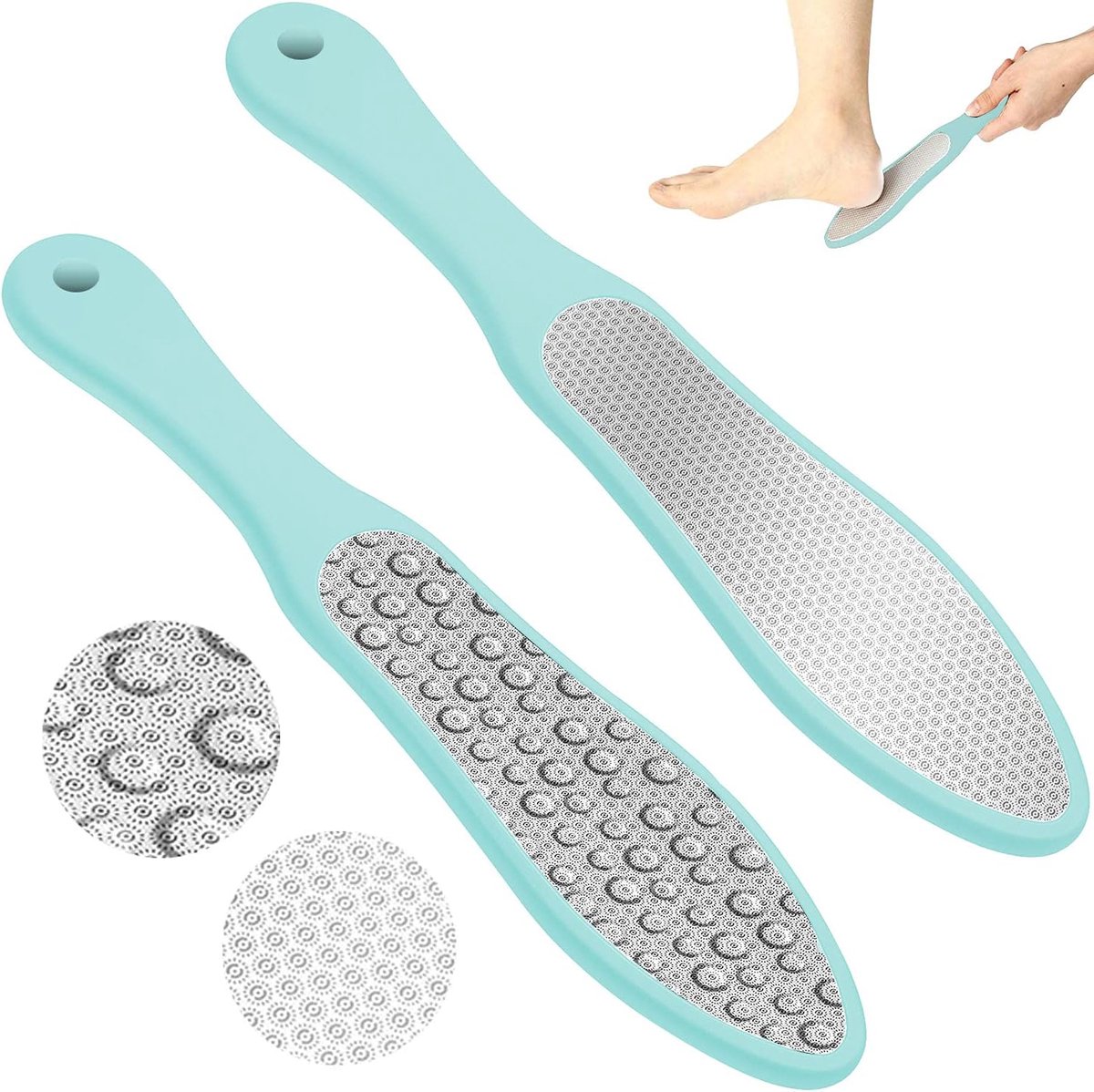 SnelShoppen - Premium Voetvijl voor Eelt en Harde Huid, 3-in-1 Ontwerp, Eeltverwijderaar voor Pedicure, Blauw, Ideaal voor Thuisgebruik