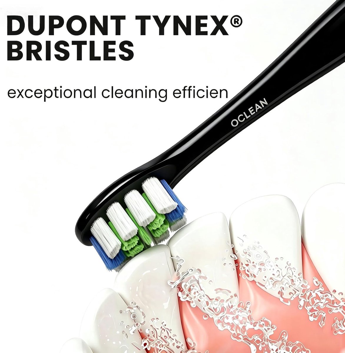 Thijox - Oclean Tandenborstel Opzetborstel Vervangingsset - 6 Stuks - Geschikt voor Alle Oclean Elektrische Tandenborstels - FDA-goedgekeurd - Zwart