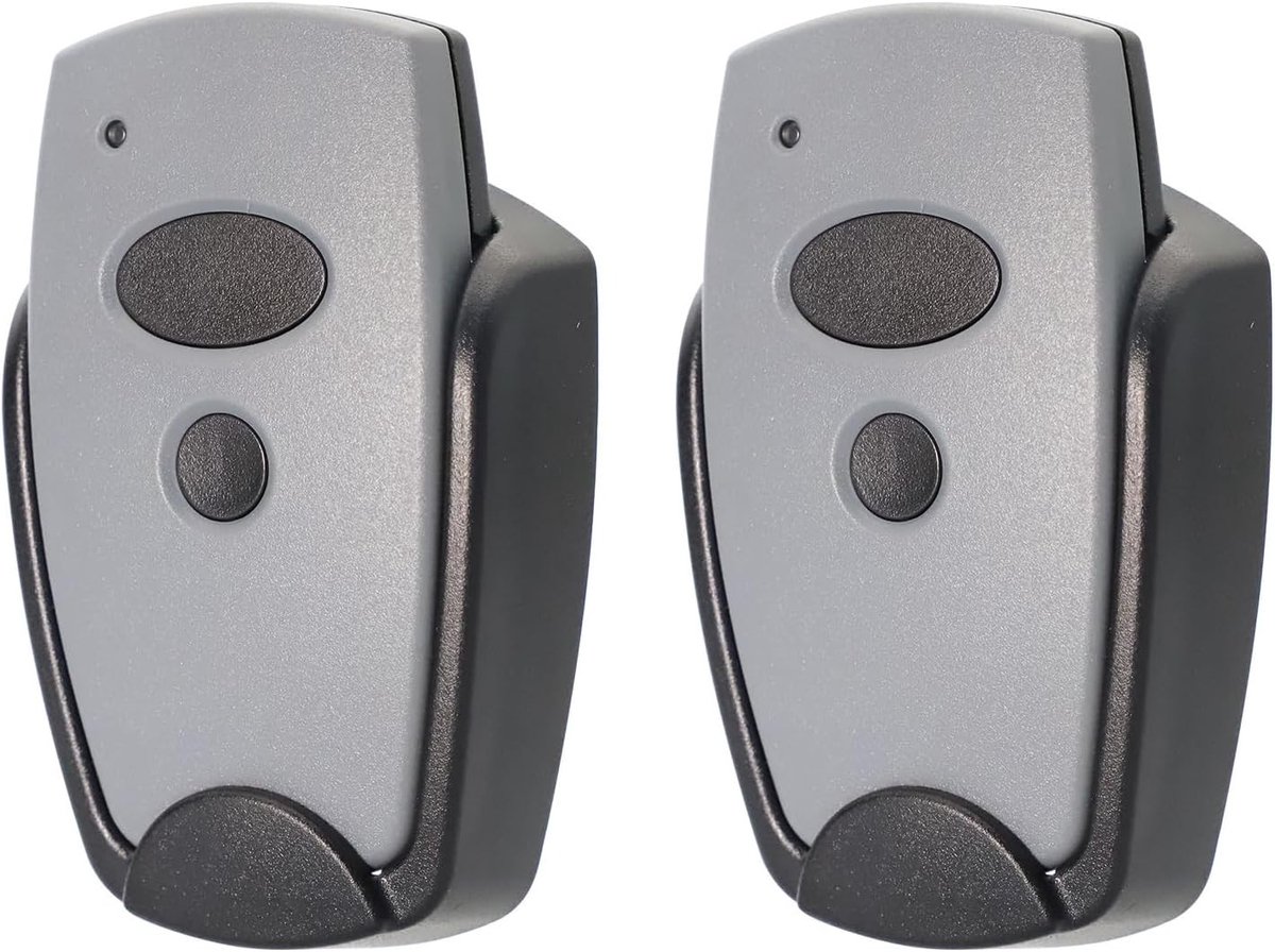 Draadloze Garagedeuropener met 2 Afstandsbedieningen, Compatibel met 868MHz, Geschikt voor Diverse Modellen en Inclusief Batterijen